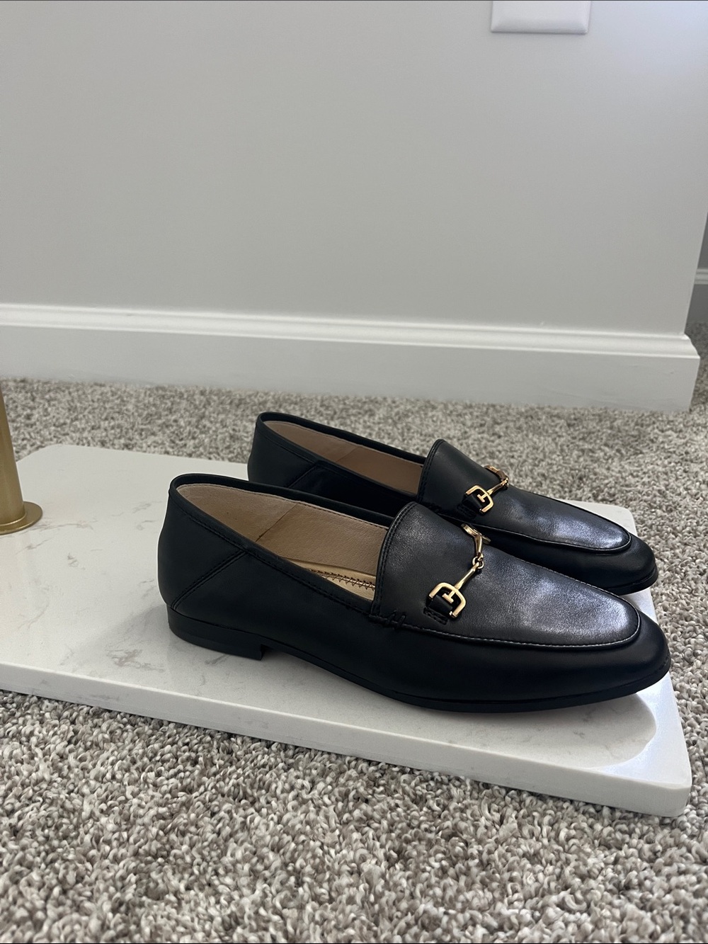 Sam Edelman Black Leather Loraine Loafers - Picture 2 of 5
